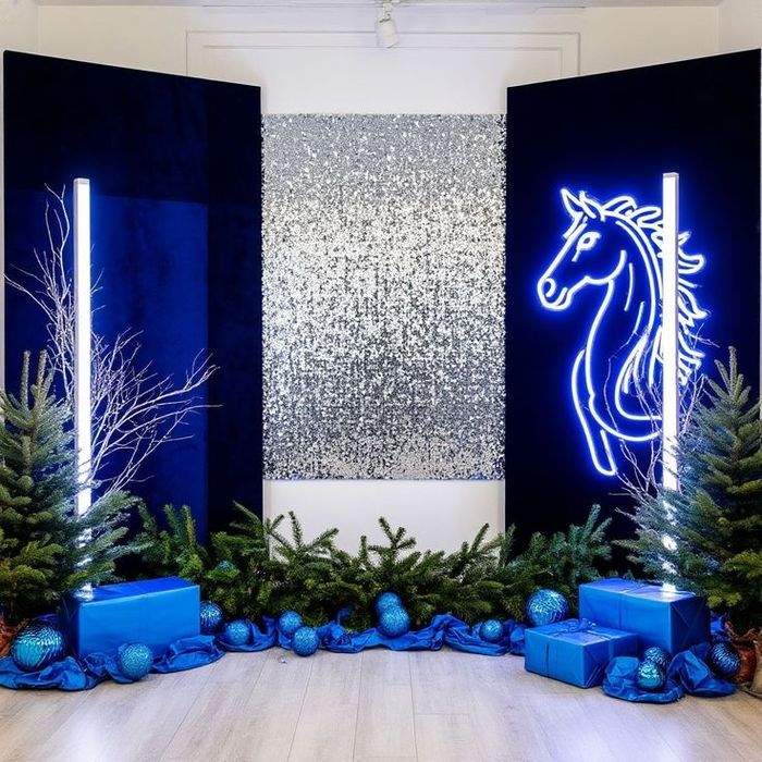 Оформление помещений Фотозона на Новый год Оформление столов