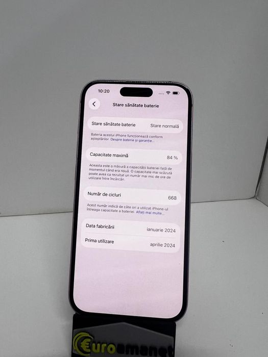 Telefon Apple iPhone 15, 128GB, 5G, Pink -I-