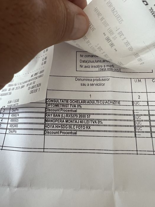 Vand ochelari de vedere NOI Ray Ban dioptrii -0.50 la ambii ochi