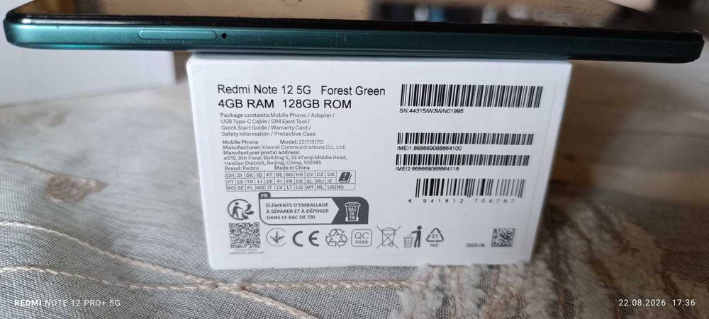 Продавам смартфон XIAOMI REDMI NOTE 12 5G