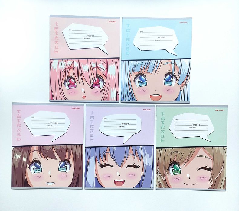 Тетради Anime Emoji. 12 листов
