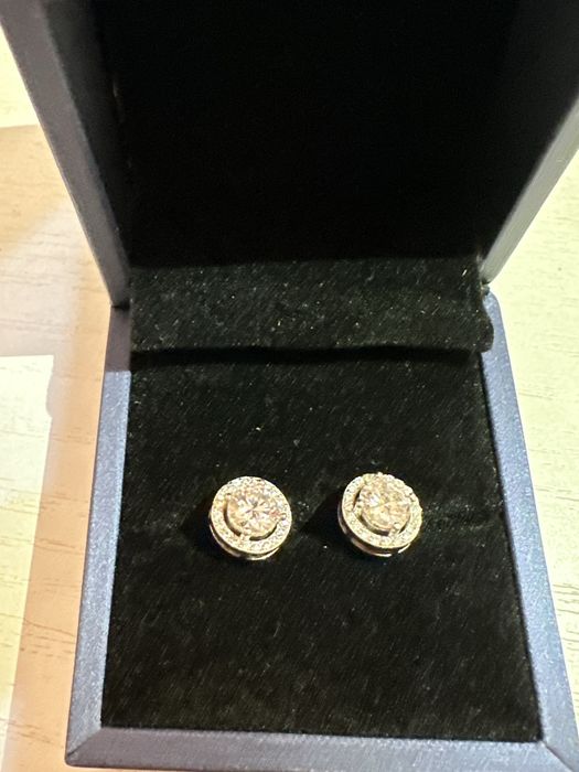 Серьги из серебра 925 с муассанитом GRA