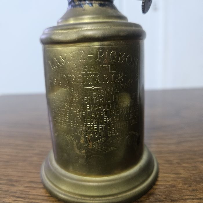 Lampă din alamă cu petrol Franța 1890-1920