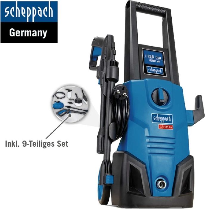 Водоструйка Scheppach HCE1600 1600W 135bar 408 l/h