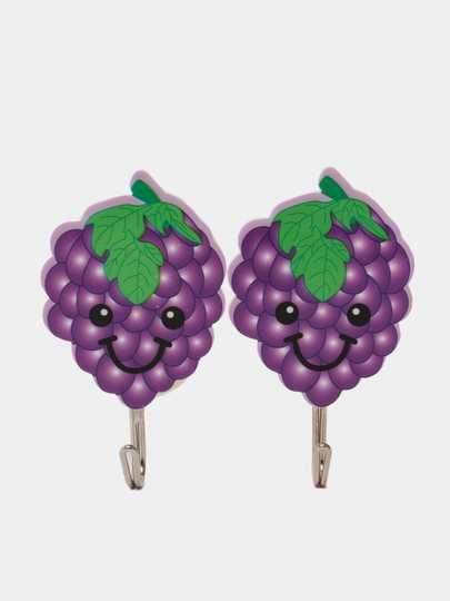 Крючки декоративные, пластиковые, самоклея-ся, для детей и кухни, 2 шт