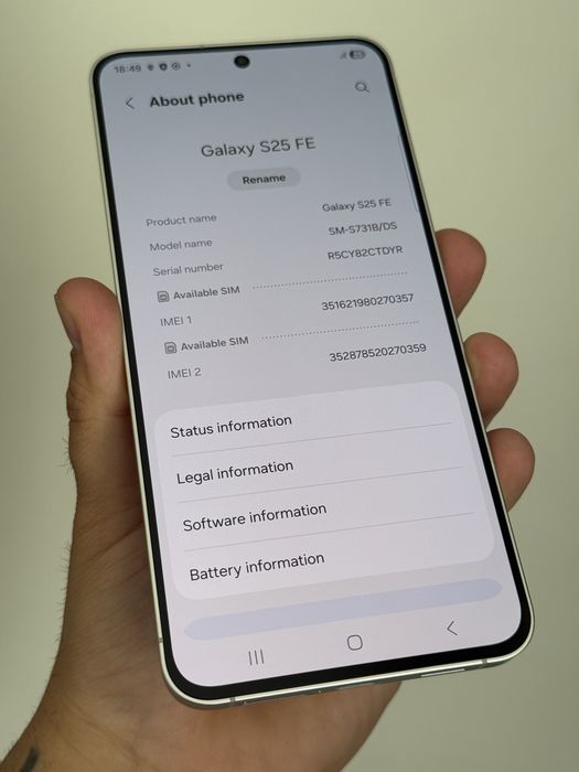 Samsung Galaxy S25 FE, Dual SIM, 8GB RAM, 128GB, 5G, Icyblue Ca Nou Impecabil