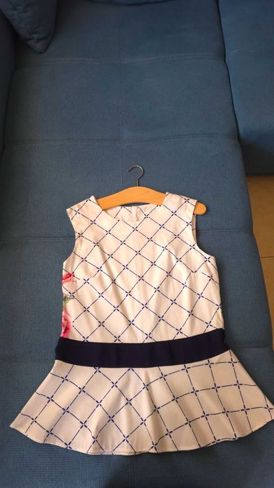 Бял плисиран потник, XXL