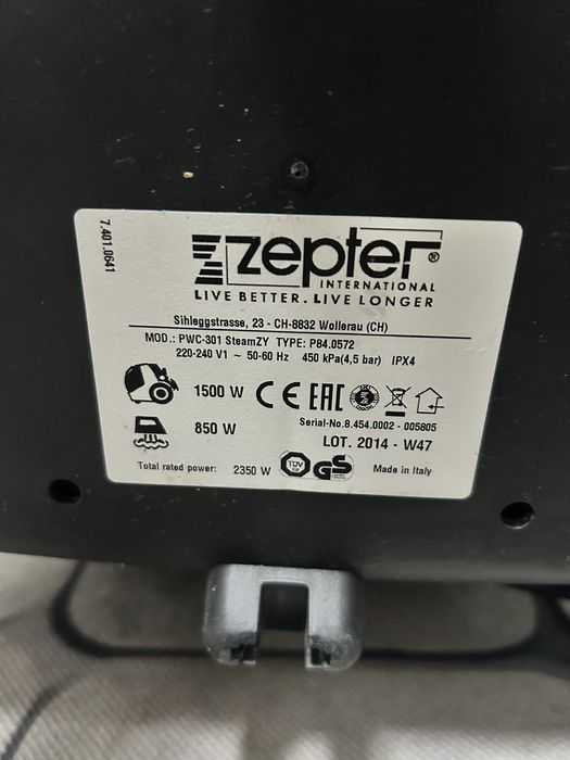 Пароочиститель ZEPTERT