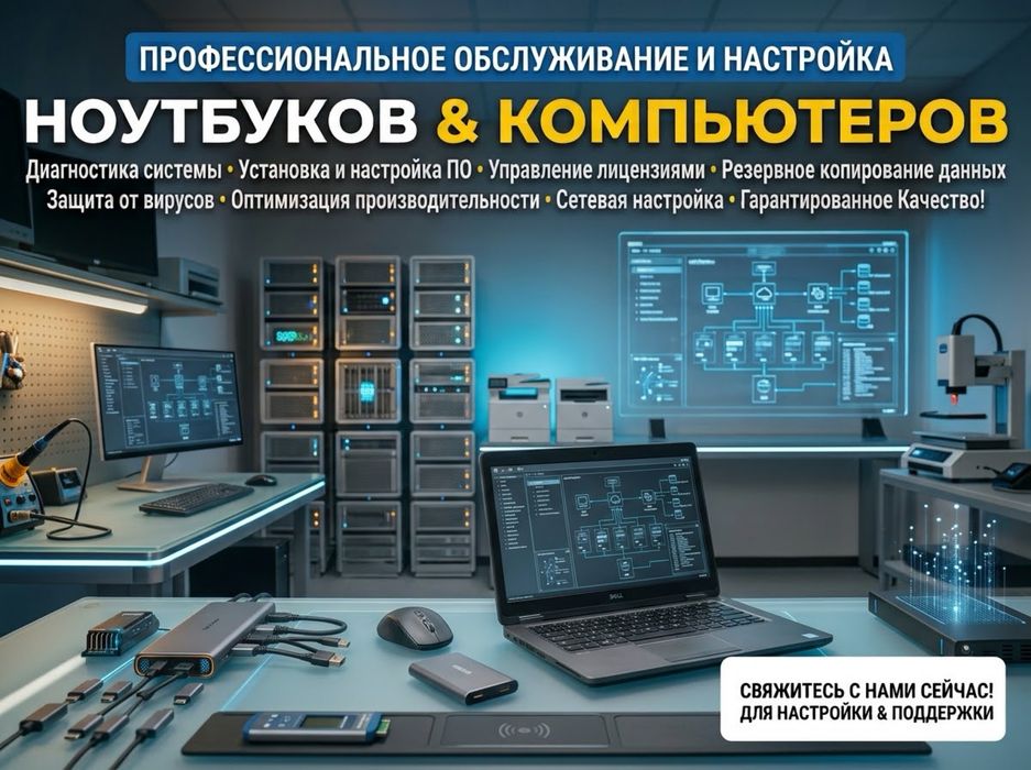 Комьютерный мастер, ремонт ноутбуков и пк