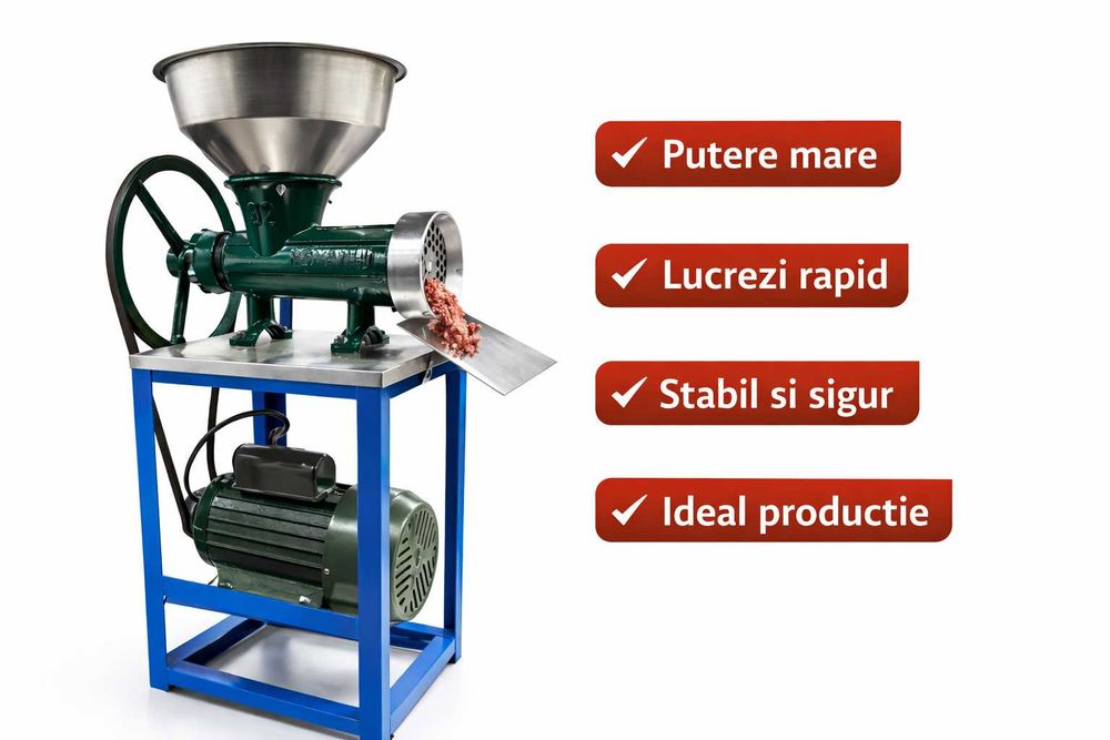 Masina de carne electrica 1.5kW cu masa productie continua