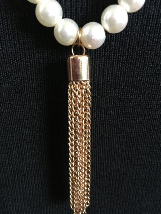 колие гердан бели перли