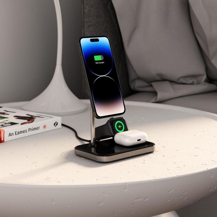 зарядное устройство Satechi Magnetic Wireless Charging Stand 3 в 1