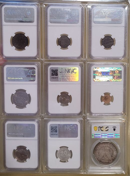 Monede Romania Gradate NGC Carol l,Carol ll,Mihai l bani vechi bancnote