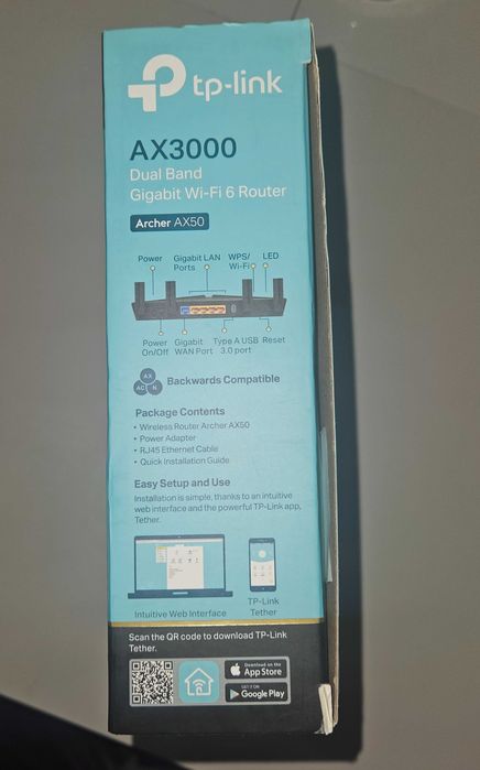 Router Wi-Fi 6, TP-Link AX3000 Archer AX50 - 3000 Mbs