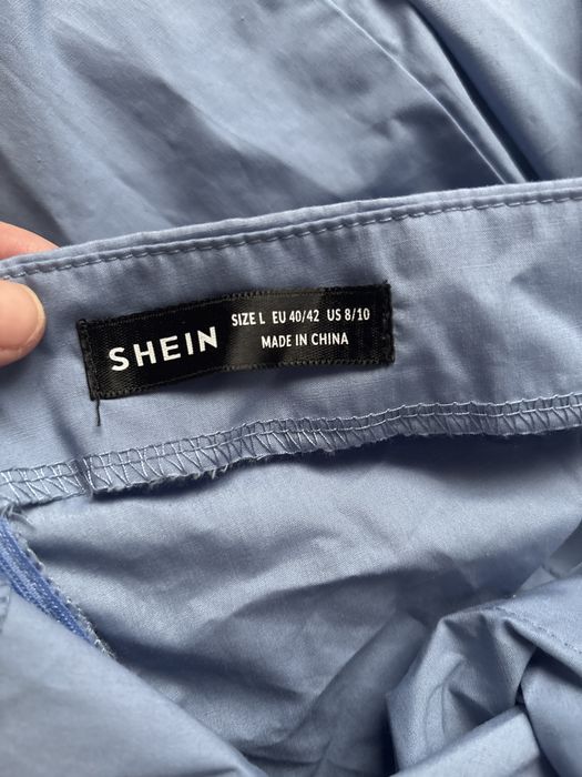 Rochie Shein noua fara eticheta marime L midi albastra