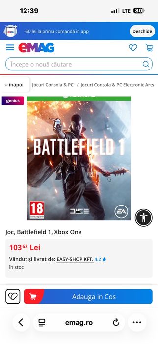 Joc xbox one battle fileld1