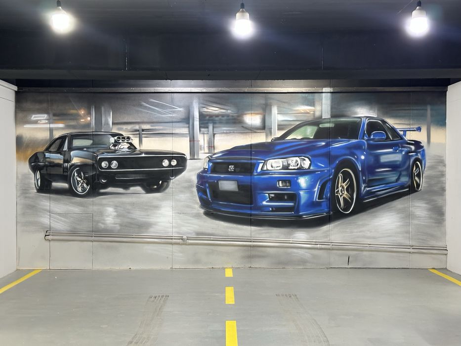 Роспись стен . Художник . Муралы . Граффити . Аэрограф