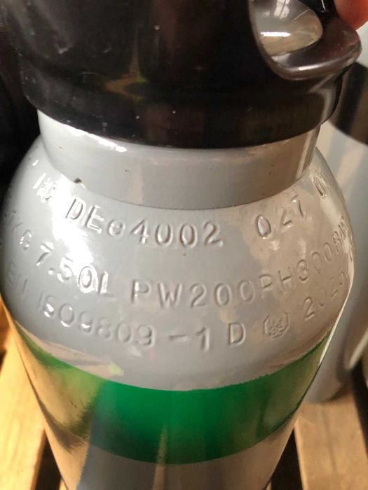 Нови бутилки за Аргон 7.5л/5кг