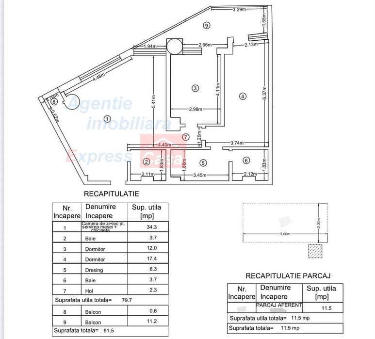 Apartament 3 camere, etaj intermediar, bloc nou, Tatarasi