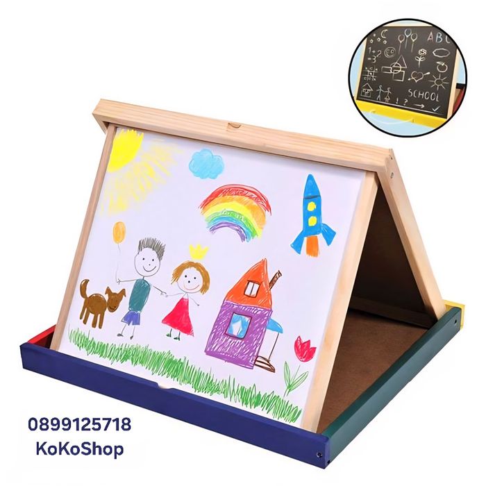 Дъска за рисуване с маркер или тебешир - двустранна дъска