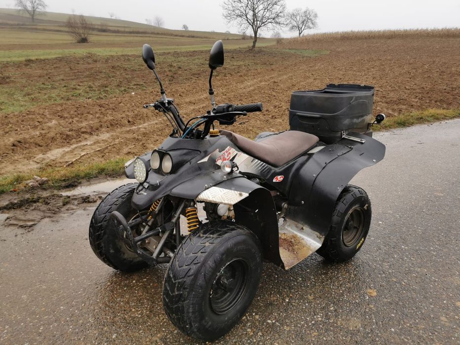 Atv 125cc automat albastru și negru