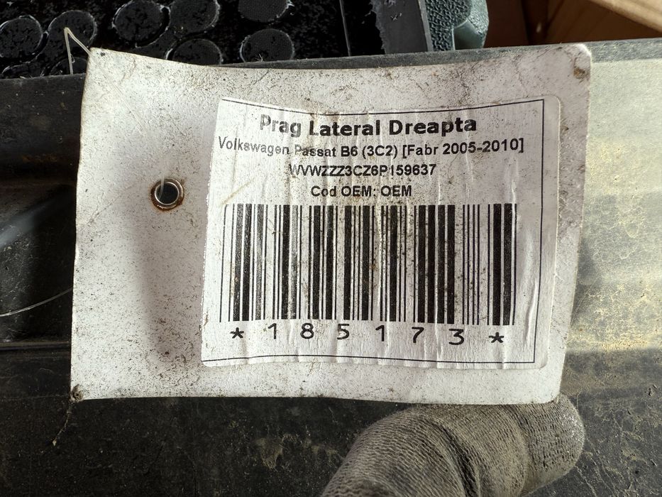 Prag dreapta Volkswagen Passat B6 Limuzina Sedan Berlina