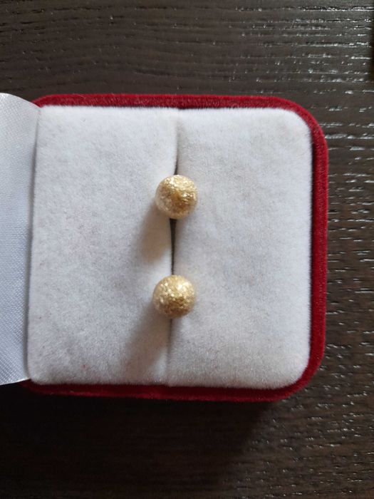 Cercei satinați aur 14 k, 585