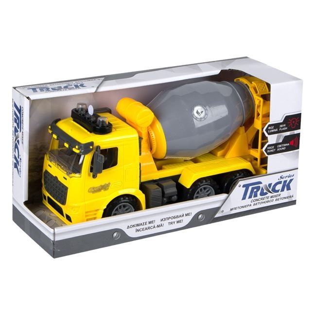 Детски бетоновоз със звук и светлина-30x11x16 см.