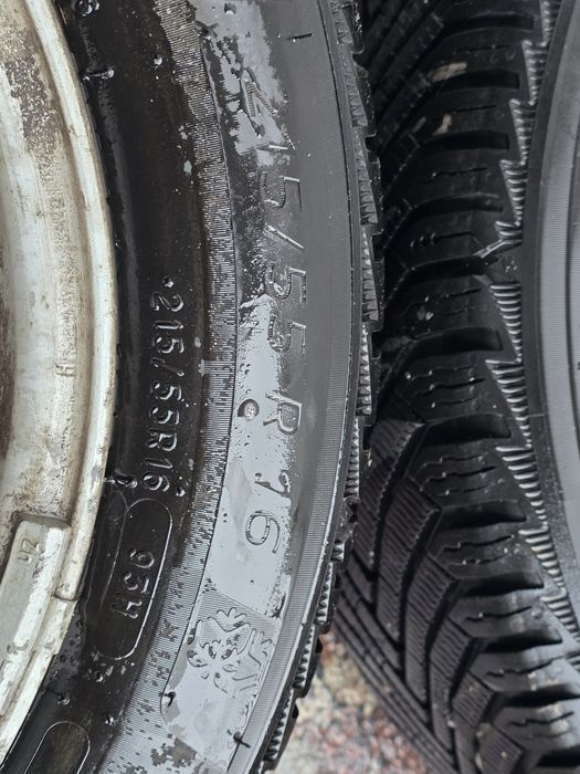 215/55/16 Зимни гуми Мишелин с джанти за Ауди А4