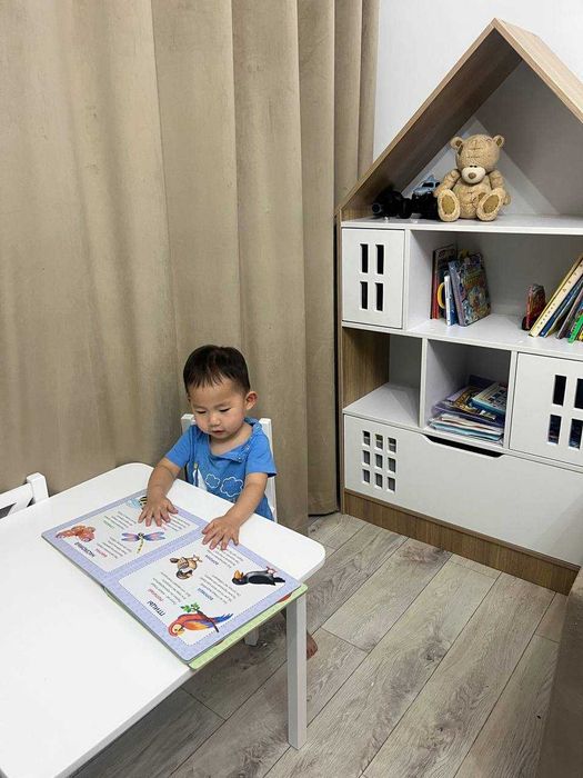 Детский стеллаж для игрушек и книг Bolalar uchun mebel