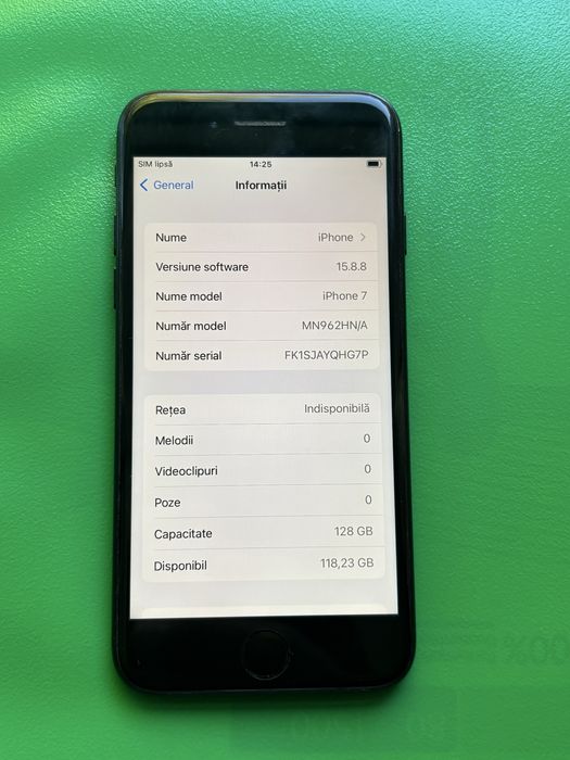 Vand Iphone 7 jet black 128gb