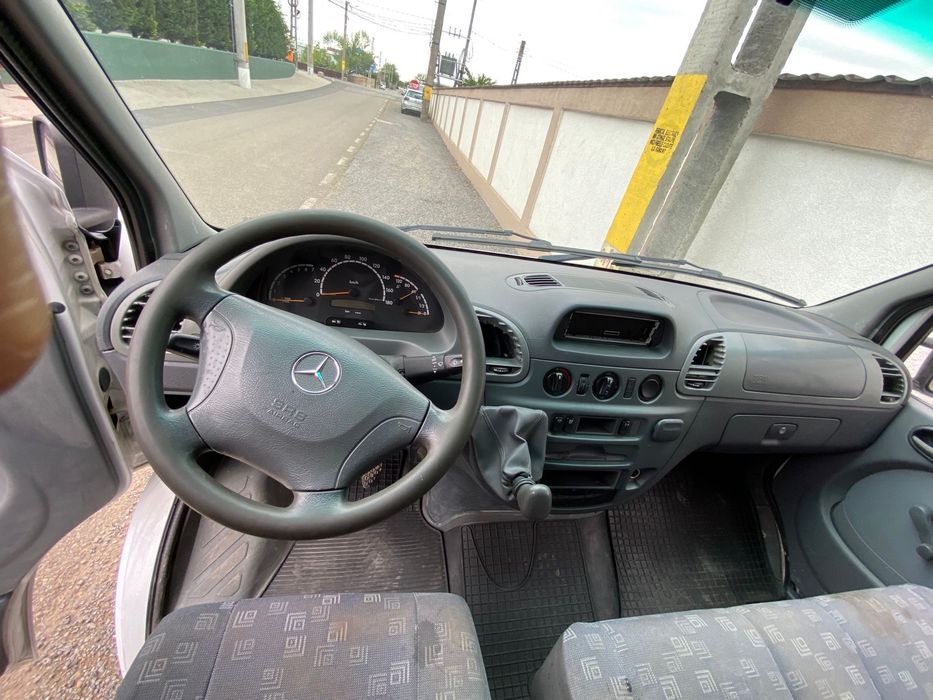 Mercedes Sprinter 2.2 CDI, prelată, 7 locuri, benă aluminiu