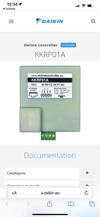 Дайкин Онлайн контролер за климатици/ online controller DAIKIN