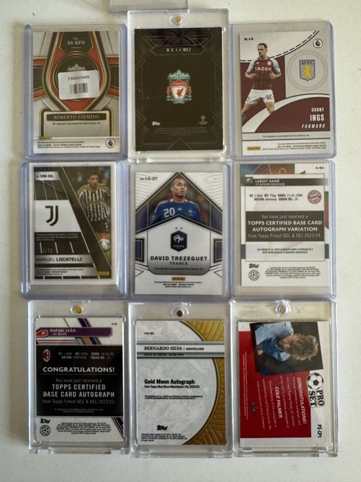 Футоблни карти с автографи auto Topps Panini