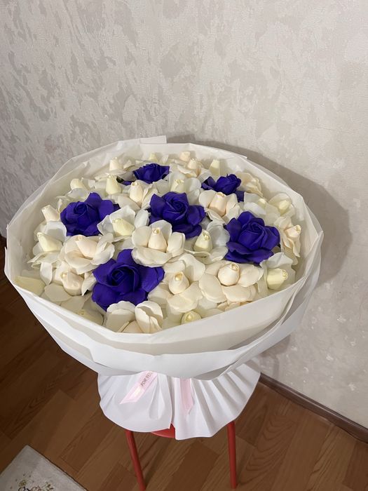 Букеты розы из мыльных роз