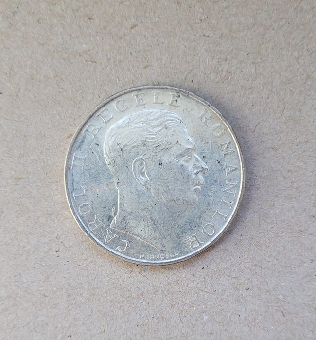 Moneda veche argint România 250 de lei 1939.