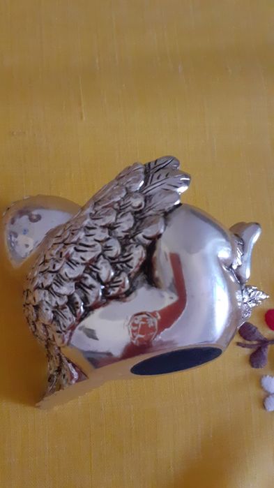 Figurină puișor placat cu argint