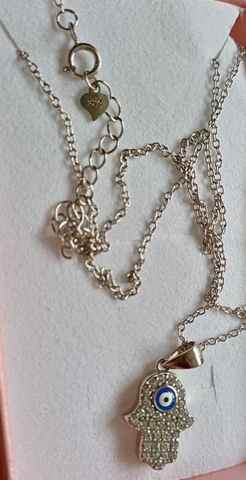 Чисто нов сребърен синджир ръчна изработка Тунис.Проба 925,маркиран