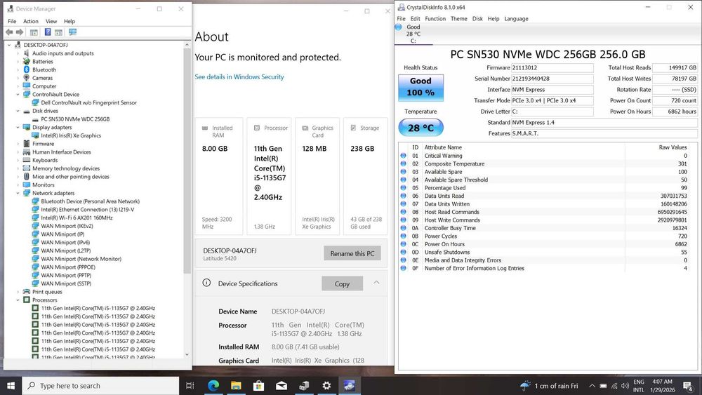 Dell Latitude 5420 FHD IPS i5-1135G7/256GB/8GB