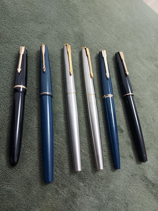 Lot stouri Parker cu penite de aur 14k