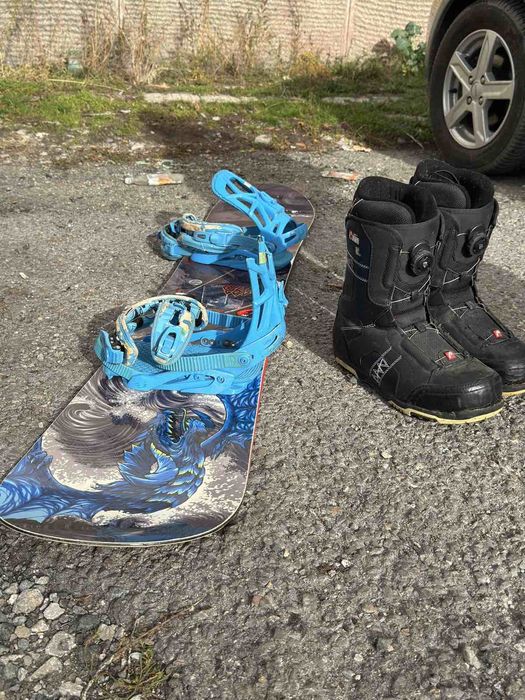 Сноуборд сет/ дъска, автомати и обувки/ Snowboard