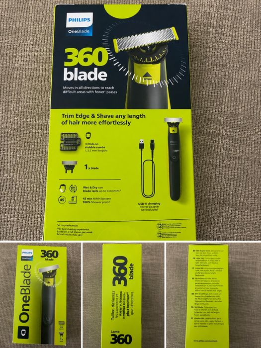 Philips OneBlade 360 – aparat de ras și tuns – nou