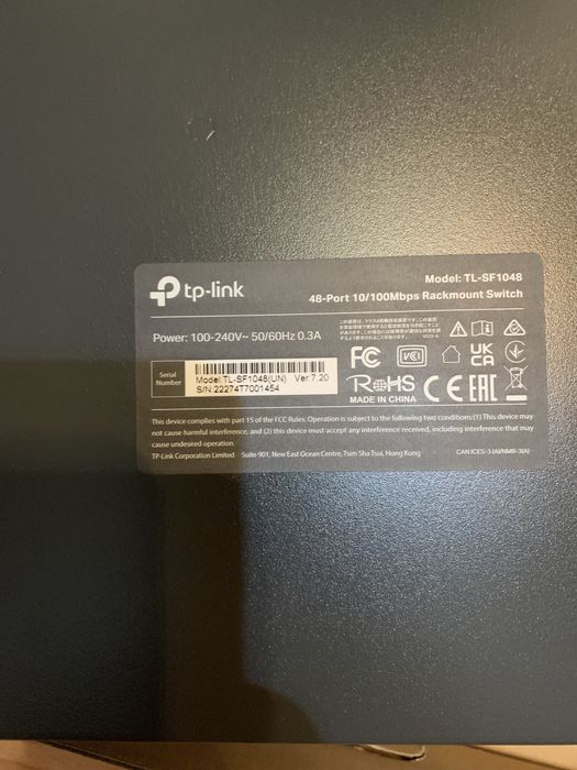 Коммутатор Switch 48 ports TP-Link TL-SF1048