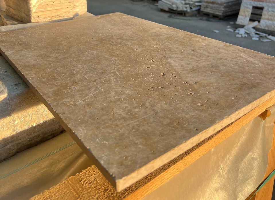 Travertin Noce periat 1.2 cm calitate premium