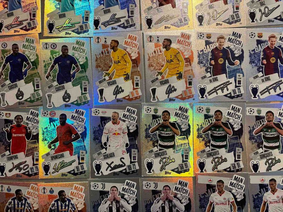 карти Topps Match Attax 25/26, 24/25, 23/24, Premier League 25/26, Women's Champions 24/25, Euro 2024