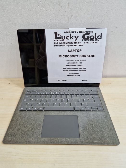 Laptop Microsoft Surface i5 Gen 7 8GB RAM 256SSD fără incarcator#38780