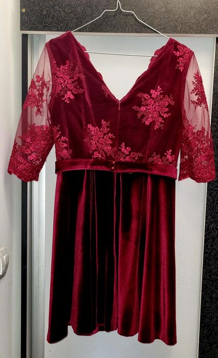 Rochie din catifea + dantela