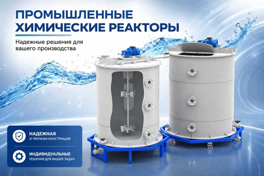 Химические реакторы, аппараты для химических реакций из полипропилена