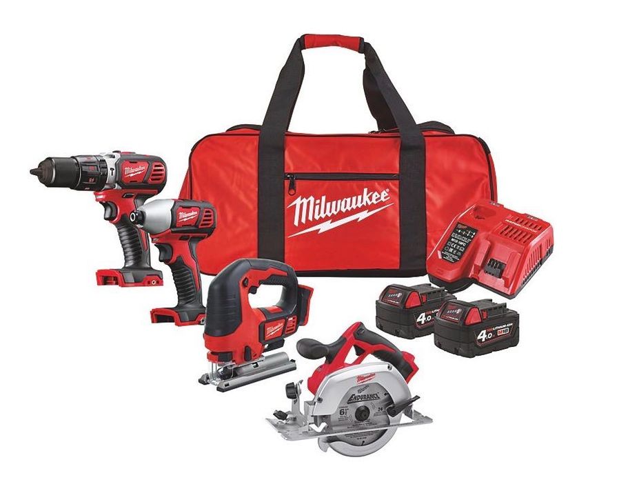 MILWAUKEE M18 BPP4C-402B 18V 2 x 4.0AH LI-ION red lithium 4 части + 1