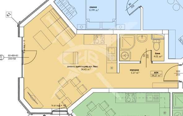 Едностаен апартамент в Созопол 64153